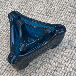 Viking Glass Bluenique Ashtray VNTG